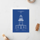 ティラモックロックライトハウス – オレゴン – AD ノートカード (正面/裏面インサイチュ)