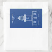 ティラモックロックライトハウス – オレゴン – AD 長方形シール (バッグ)