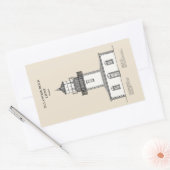 ティラモックロックライトハウス – オレゴン – SBD 長方形シール (封筒)