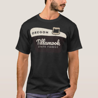 ティラモック州フォレストオレゴンウェルカムサイン Tシャツ