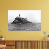 ティラモック・ロック、そのライトハウスによって支配 キャンバスプリント (インサイチュ (リビング))