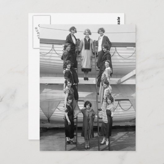 ティラー・ガールズ・ダンス・トゥループ(1900年代初め) ポストカード (正面/裏面)