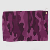 ティリアンパープルモノカラー迷彩柄 ゴルフタオル (横)