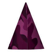 ティリアンパープルモノカラー迷彩柄 パーティーハット (裏面)