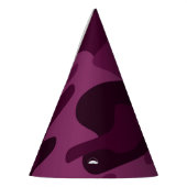 ティリアンパープルモノカラー迷彩柄 パーティーハット (左)