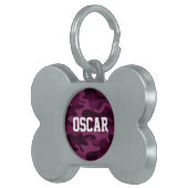 ティリアンパープルモノカラー迷彩柄 ペットネームタグ (正面右)