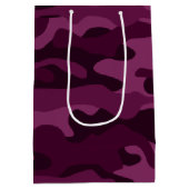 ティリアンパープルモノカラー迷彩柄 ミディアムペーパーバッグ (裏面)