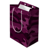 ティリアンパープルモノカラー迷彩柄 ミディアムペーパーバッグ (裏面アングル)