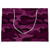 ティリアンパープルモノカラー迷彩柄 ラージペーパーバッグ (正面)