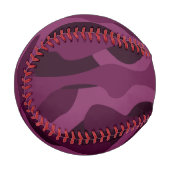 ティリアンパープルモノカラー迷彩柄 野球ボール (正面左)