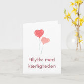 ティリケはデンマーク結婚のKrghhedenを飾った カード (黄色い花)