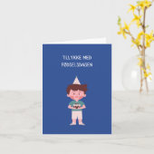 ティリケ・メッド・フェルセルスダーゲン、デンマークハッピーバースデー カード (黄色い花)