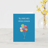 ティリケ・メッド・フェルセルスダーゲン、デンマークハッピーバースデー カード (黄色い花)