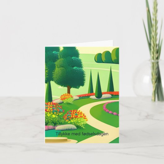 ティリケ・メッド・フェルセルスダーゲン、デンマークハッピーバースデー カード (正面)