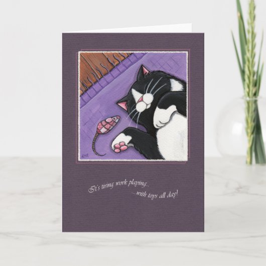 ティリング遊ワーク終日 – Cat Art Card カード (正面)