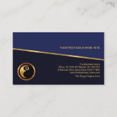 ティルティング金ゴールドラインブルーシェードマンパワー採用 名刺 (裏面)