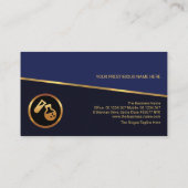 ティルティング金ゴールドラインブルーシェード化化学エンジニア 名刺 (裏面)