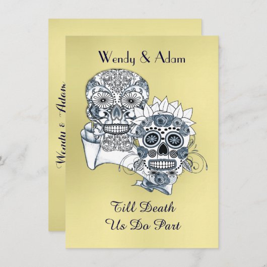 ティルデスアスドゥパートシュガースカルタトゥーデザイン 招待状 (正面/裏面)