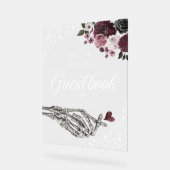 ティルデスウォーターカラースケルトンハンドゲストブック アクリルサイン (傾斜)