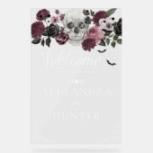 ティルデスウォーターカラースケルトンバラゴシック結婚ズ アクリルサイン (正面)