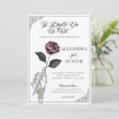 ティルデスウォーターカラースケルトンバラゴシック結婚ズ 招待状 (スタンド正面)