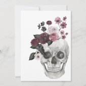 ティルデスウォーターカラースケルトンバラゴシック結婚ズ 招待状 (裏面)