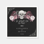 ティルデスウォーター色スカルバラゴシック結婚ズ スタンダードカクテルナプキン (正面)