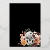ティルデスウォーター色スカル秋ゴシック結婚ズ 箔招待状 (裏面)