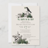 ティルデスゴシックアイリッシュフローラスカルブライダルシャワー 招待状 (正面)