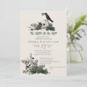 ティルデスゴシックアイリッシュフローラスカルブライダルシャワー 招待状 (スタンド正面)