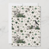 ティルデスゴシックアイリッシュフローラスカルブライダルシャワー 招待状 (裏面)