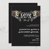 ティルデスゴシックグラムスカルブラックフローラズ 招待状 (正面/裏面)