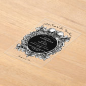 ティルデスゴシックスカルゴシック結婚 アクリル招待状 (レイダウン)