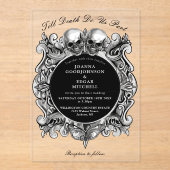 ティルデスゴシックスカルゴシック結婚 アクリル招待状 (正面)