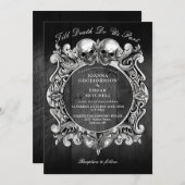 ティルデスゴシックスカルブラックウッド結婚ズ 招待状 (正面/裏面)