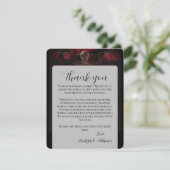 ティルデススカルゴシック感謝披露宴カード エンクロージャーカード (スタンド正面)