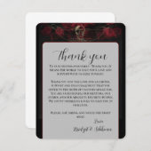 ティルデススカルゴシック感謝披露宴カード エンクロージャーカード (正面/裏面)