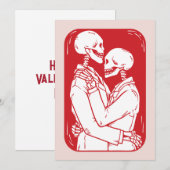 ティルデススケルトンハッピーバレンタインデー シーズンカード (正面/裏面)