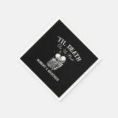 ティルデススケルトンラバーズタロットカードゴシック結婚 スタンダードカクテルナプキン (角)