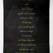 ティルデストリフォールドダークエレガントウェディング招待状 三つ折りプログラム (内部中)