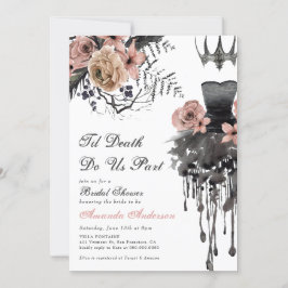 ティルデスドウアスパートハロウィーンピンクブライダルシャワー 招待状