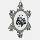 ティルデスドウスパークラシックツ不気味- Skeleton Sl スノーフレークピューターオーナメント (左)