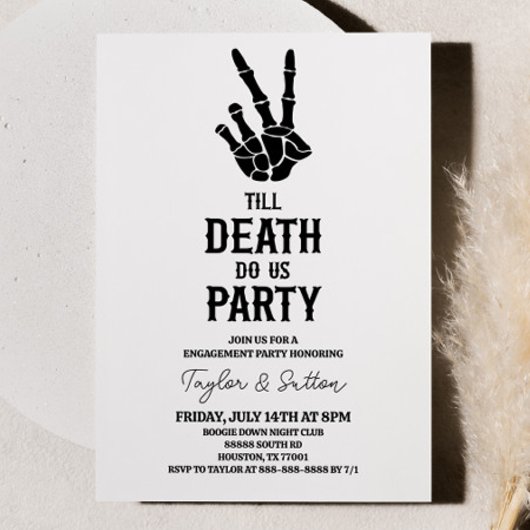 ティルデスドウスパーティースケルトン婚約パーティ 招待状