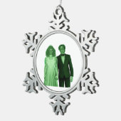 ティルデスドウスパートクラシックデザイン スノーフレークピューターオーナメント (右)