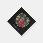 ティルデスドウスパートゴシックハートハロウィーン金ゴールド スタンダードカクテルナプキン (角)