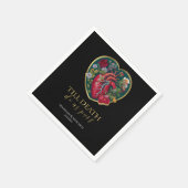 ティルデスドウスパートゴシックハートハロウィーン金ゴールド スタンダードカクテルナプキン (角)