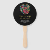 ティルデスドウスパートゴシックハートハロウィーン金ゴールド ハンドファン (裏面)