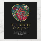 ティルデスドウスパートゴシックハートハロウィーン金ゴールド ワインラベル (シングルラベル)