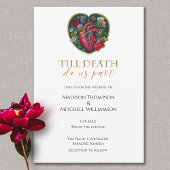 ティルデスドウスパートゴシックハートハロウィーン金ゴールド 招待状