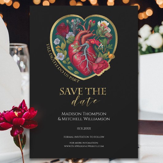 ティルデスドウスパートゴシックハート金ゴールドハロウィーン セーブザデート